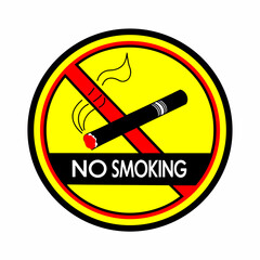 no smoking sign with cigarette