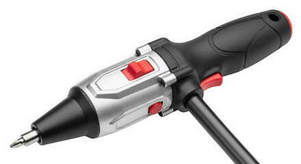 Ratchet screwdriver tool with bits isolated on transparent background
