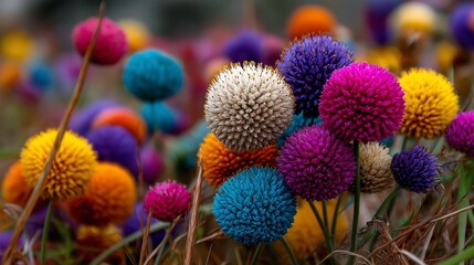 Magical Field of Colorful Fantasy Flowers &ndash; Vibrant Vegetation, Lush Interstellar Plants, Rich & Vivid Scenic Environment  , biophilic, harmony