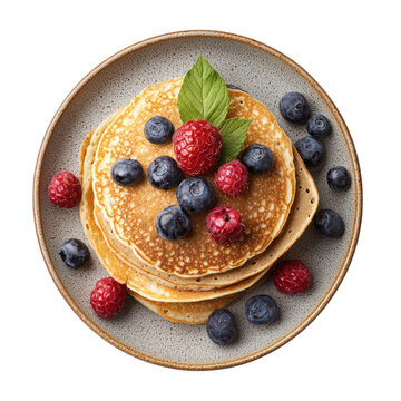 Pancakes isolate on transparent background
