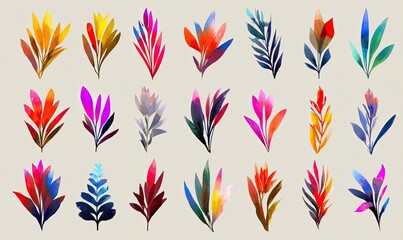 Abstract floral design collection