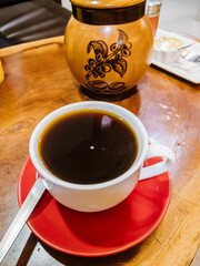 Espresso Coffee for breakfast, Pichanaki - Chanchamayo, Junin, Peru