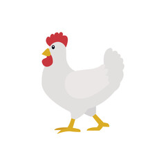 chicken rooster animal emoji symbol sign icon vector illustration isolated flat