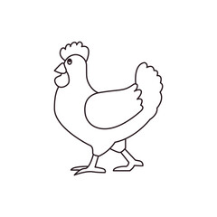 chicken rooster animal emoji symbol sign icon vector illustration isolated flat
