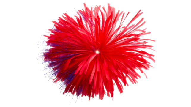 Abstract Red and Blue Explosive Texture on Transparent PNG