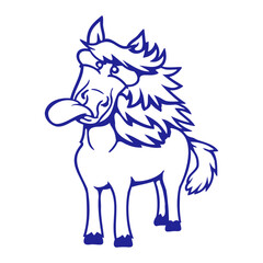 Horse Crazy Sticking out tongue funny silly Happy