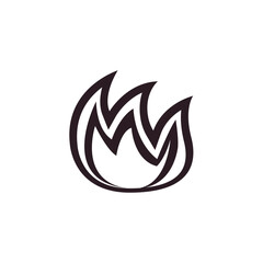 fire lit flame bonfire vector symbol sign icon warning emoji illustration