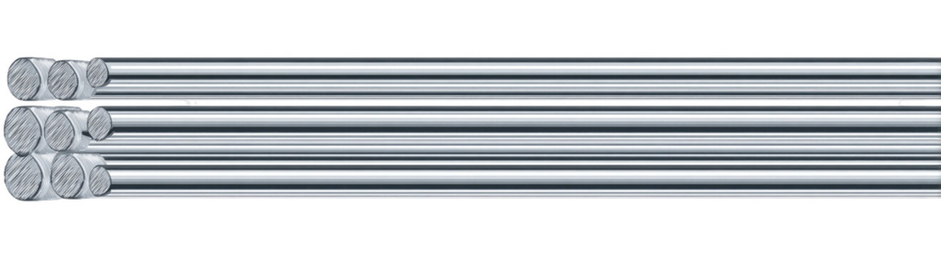 Stack of metal rods