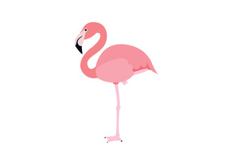 flamingo bird pink summer emoji symbol sign icon vector illustration isolated flat