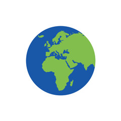 earth globe world map planet emoji symbol sign icon vector illustration isolated flat