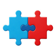 Obraz premium Colorful puzzle pieces connection illustration