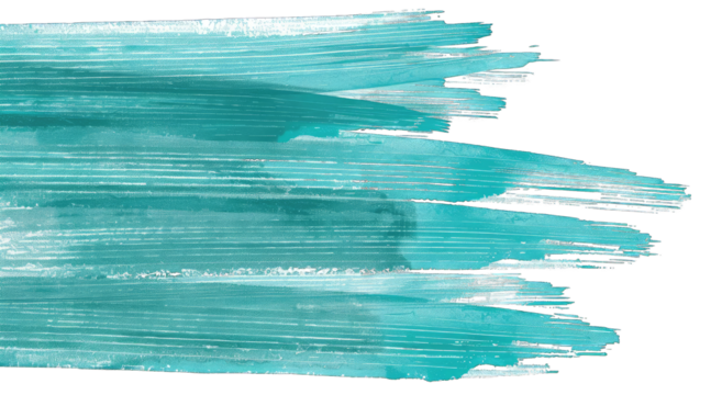 Teal paint stroke, horizontal, textured