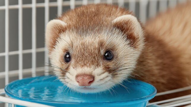 Pharmacokinetic testing of electrolyte solutions in a ferret with vibrant backdrop