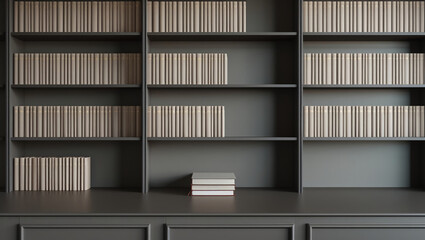 Bookshelf filled with books.