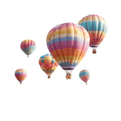 Fototapeta premium Colorful hot air balloons against a black background (1)