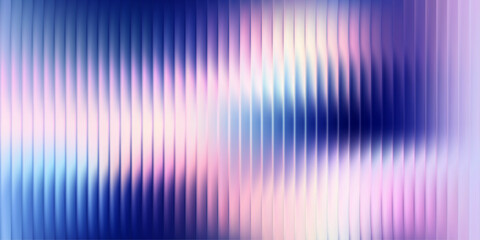 Iridescent purple glass ripple background, vibrant blue and pink fractal gradient with smooth distortion texture. Abstract luminous background, soft glow, vector illustration.