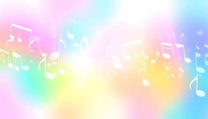 Pastel music notes background