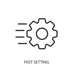 Fast setting thin line vector icons.