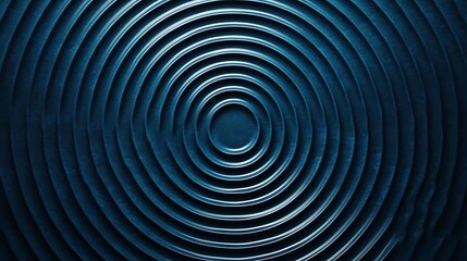 A close-up view of concentric circles in shades of blue, creating a visually striking pattern that conveys depth and texture.