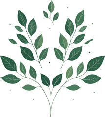 Green leaves arrangement on a soft background ideal for lifestyle and travel design projects