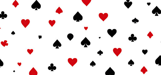 Red pixelated hearts scattered on a black background