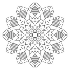 Mandala Template coloring book 1