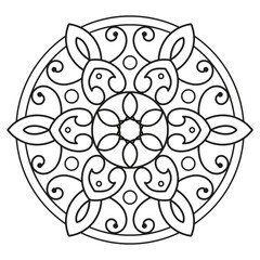 Mandala Template coloring book 4