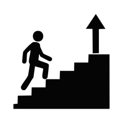 businessman standing on steps