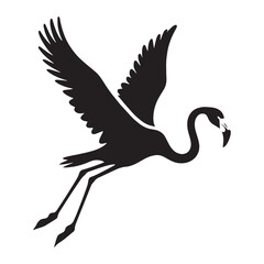 Refined Flamingo Silhouette – Flamingo Vector Template for Stylish Graphic Design – Flamingo Illustration – Bird Silhouette – Silhouette of Flamingo

