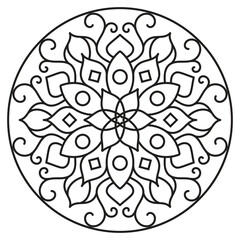 Mandala Template coloring book 5
