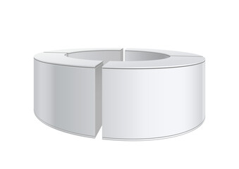 Promotion counter, Retail Trade Stand Isolated on the white background. MockUp Template For Your Design. Vector illustration.