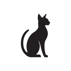 Black Cat Silhouette &ndash; Spooky Halloween & Minimal Design