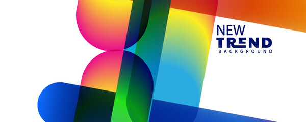 Obraz premium 3d gradient color abstract background, Landing Page Template - Abstract dynamic, modern, futuristic, multi colored, simple for website template background