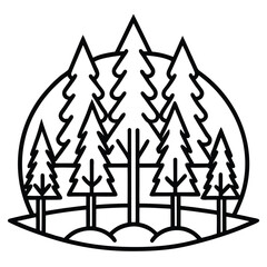 vector illustration of a forest