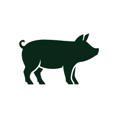Pig Silhouette Vector – Farm Animal Design