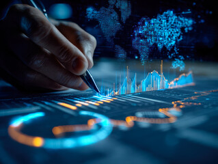 Digital data analysis and global networking visualization