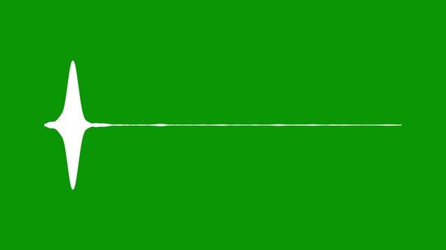 audio spectrum animation, A graphic circular loop of rhythmic audio frequency sound waves in the background,sound wave audio spectrum, 4K Simple audio spectrum on Green background