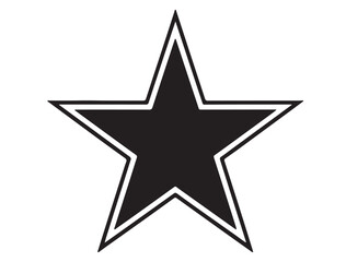 Obraz premium Star vector in silhouette