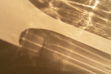 Podium for exhibitions and presentations of cosmetic products, material glass, sun rays caustic...