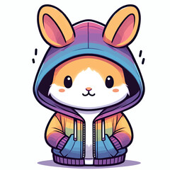 Cat wearing a hoodie (1)