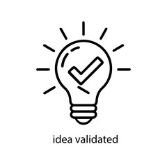 Validated Idea Light Bulb Icon