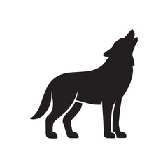 Wild Coyote Silhouette Vector – Minimalist Wildlife Art