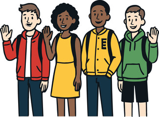 Abstract geometric design with vibrant color palette