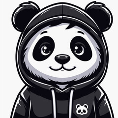 Panda wearing a hoodie (4)