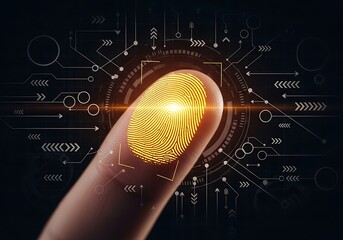 Fingerprint scanning technology for secure access and identification in a digital world of cyber security
