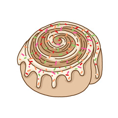 Timberring Bakery Sprinkle with rainbow sugar flakes.