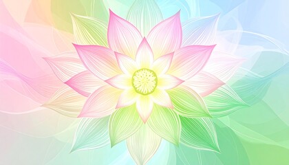 Pastel lotus flower design