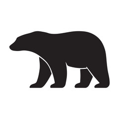 Black Bear Head Silhouette – Fierce Wildlife Profile