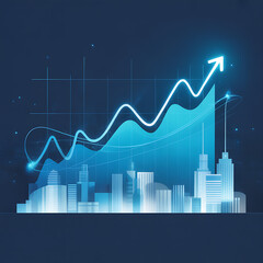 Stock market growth chart showing financial business trend