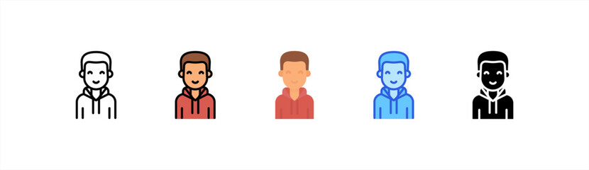 Sporty icon set multiple style collection